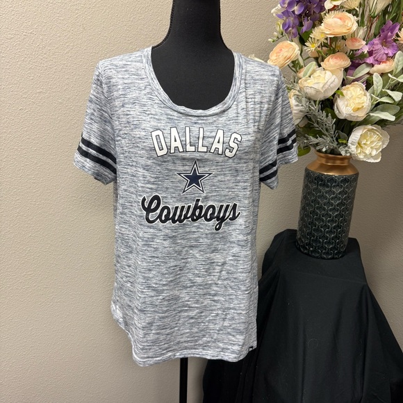 NFL Tops - NFL Dallas Cowboys Gray Varsity Stripe Tee 2XL Women’s Fan Shirt Football